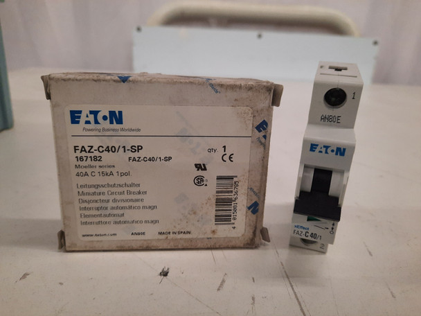 Eaton FAZ-C40/1-SP Din Rail Mounted Circuit Breakers FAZ 1P 40A 480V EA