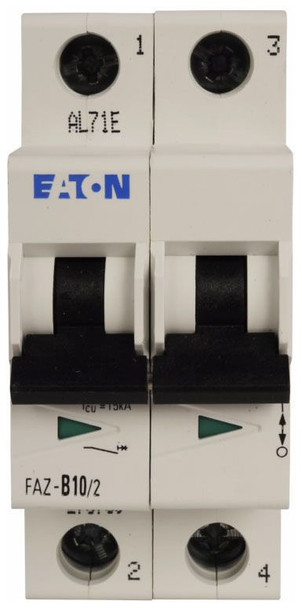 Eaton FAZ-B15/2-NA Miniature Circuit Breakers (MCBs) 2P 15A 480V EA