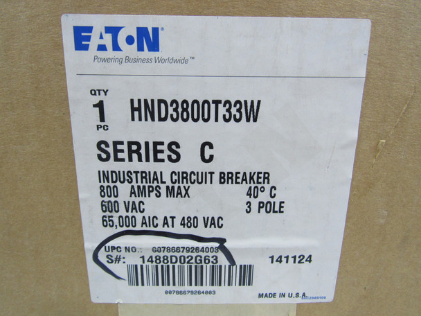 Eaton HND3800T33W Molded Case Breakers (MCCBs)