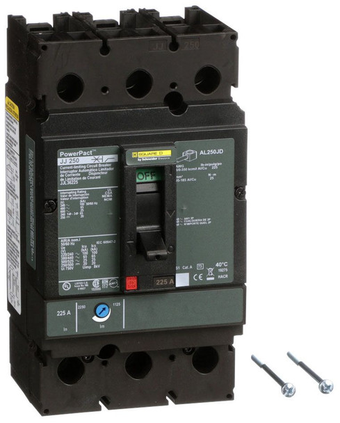 Square D JJL36225 Molded Case Breakers (MCCBs) JJL 3P 225A 600V 50/60Hz 3Ph J Frame