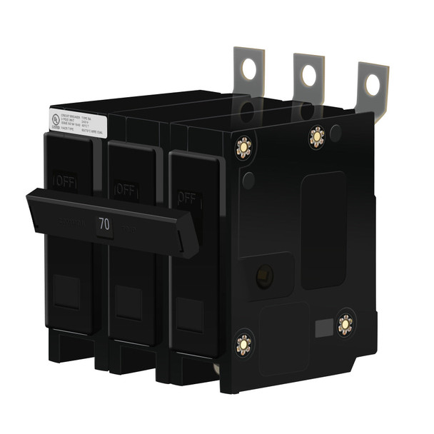 Eaton BAB3070H Miniature Circuit Breakers (MCBs) 3P 70A 240V EA