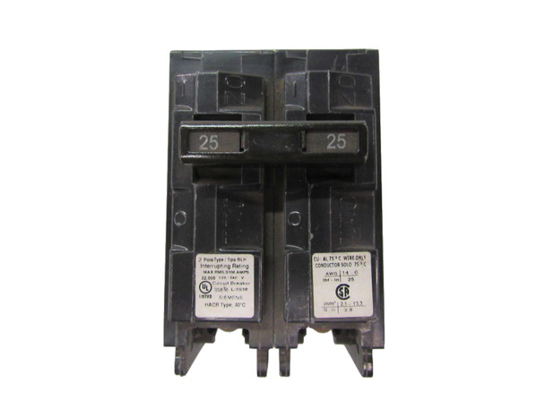 Siemens B225H Miniature Circuit Breakers (MCBs) B 2P 25A 120/240VAC