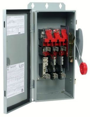 Eaton DH321FDK Safety Switches DH 3P 30A 240V 50/60Hz 3Ph Fusible 3Wire NEMA 12