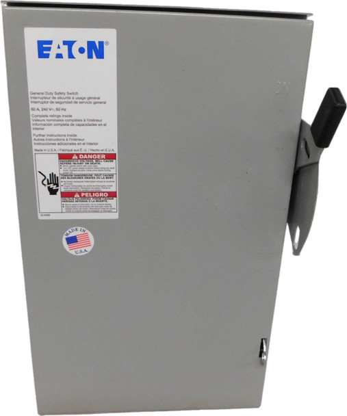 Eaton DG222NRB-00PV Safety Switches DG 2P 60A 240V 50/60Hz 1Ph Fusible 3Wire Nema 3R RAINPROOF Eaton DG222NRB-00PV Safety Switches DG 2P 60A 240V 50/60Hz 1Ph Fusible 3Wire Nema 3R RAINPROOF