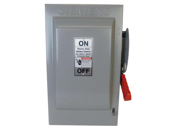 Siemens HNF362 Safety Switches HNF 3P 60A 600V 50/60Hz 3Ph Non Fusible 3Wire NEMA 1