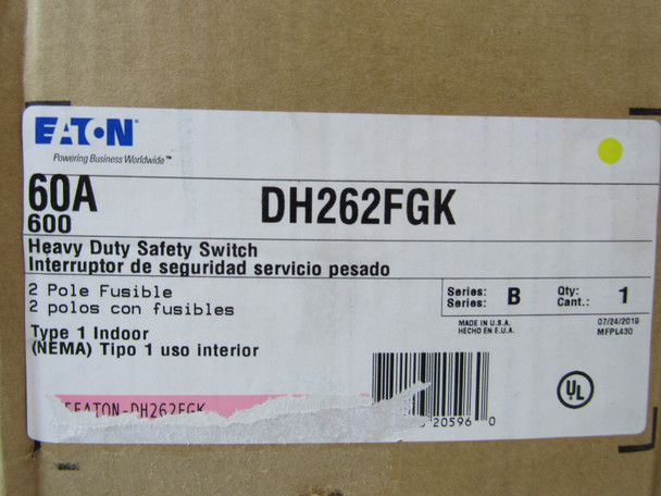 Eaton DH262FGK Safety Switches EA