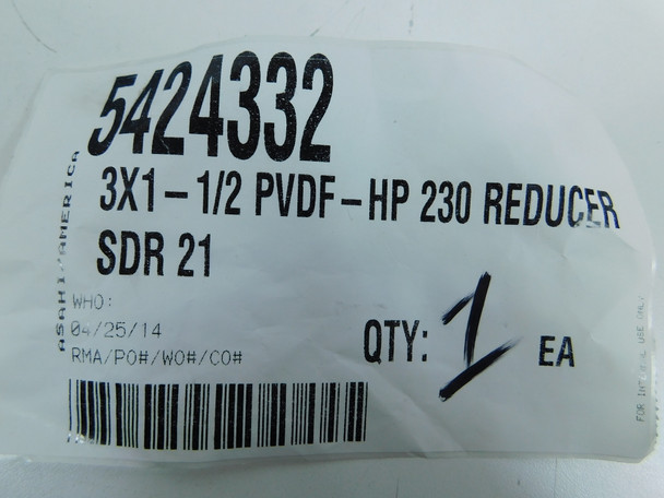 Asahi/America 5424332 Connectors Reducer Concentric 90/50 Ultra High Purity