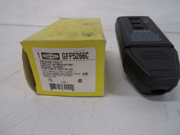 Hubbell GFP5266C Plugs GFCI 2P 15A 120V 3Wire