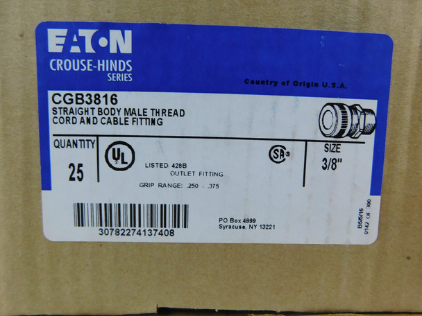 Eaton CGB3816 Misc. Cable and Wire Accessories Cable Fitting