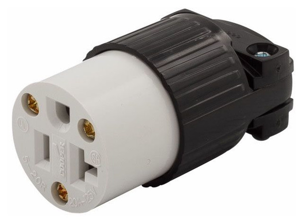Eaton 5369 Misc. Cable and Wire Accessories Connector 2P 20A 125V Black 3Wire