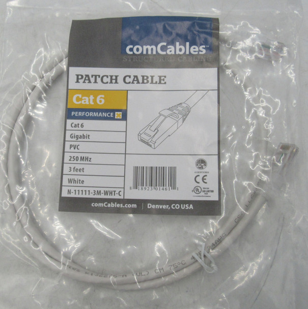 ComCables N-11111-3M-WHT-C Wire/Cable/Cord