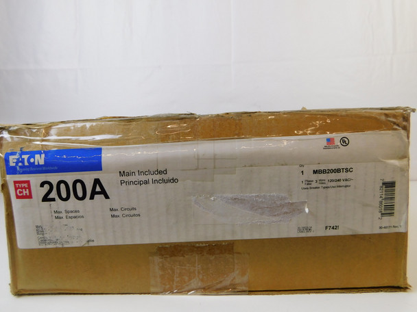 Eaton MBB200BTSC Meter Sockets CH 200A 240V 50/60Hz 1Ph 3Wire 4Jaws NEMA Type 3R Ringless Surface Mounting