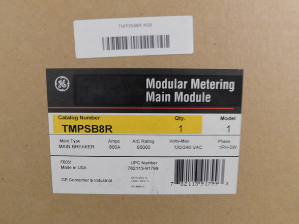 GE TMPSB8R Loadcenters and Panelboards 800A 240V 50/60Hz 1Ph NEMA 3R