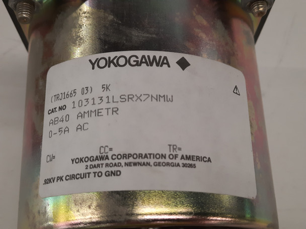 Yokogawa 103131LSRX7NMW Energy Meters Ammeter 5A
