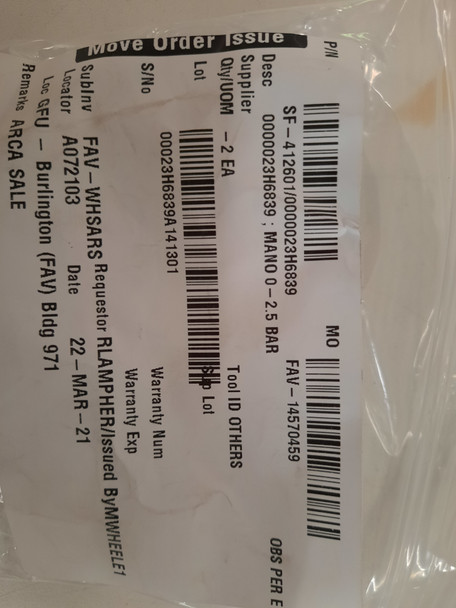 Festo 23H6839 Energy Meters Pressure Vacuum Gauge