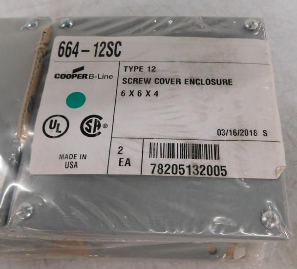 Eaton 664-12SC Electrical Enclosures NEMA 12