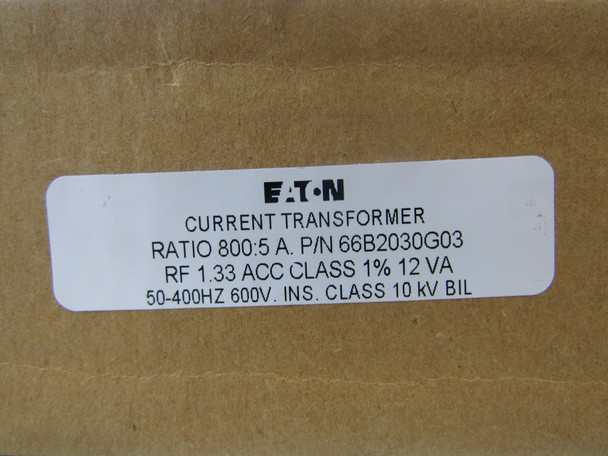 Eaton M080-801 Current Transformers Split Core 800:5A 600V 50-400Hz