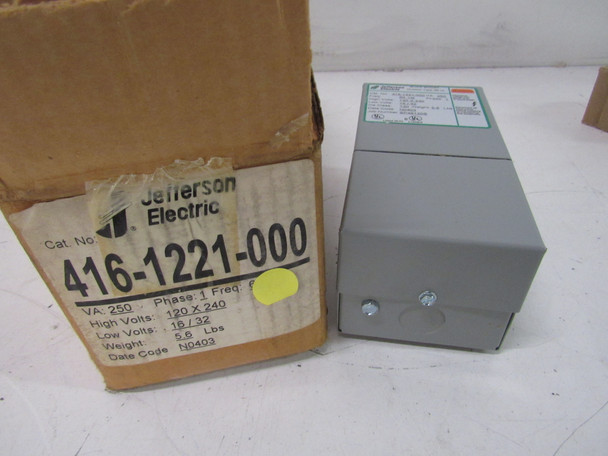 Jefferson Electric 416-1221-000 Dry Type Transformers Buck Boost 240V 1Ph NEMA 3R
