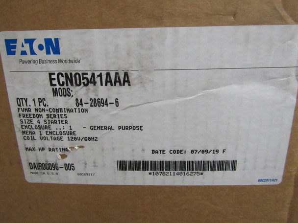 Eaton ECN0541AAA Enclosed Motor Starters Non-Combination Non-Reversing 120V NEMA 1