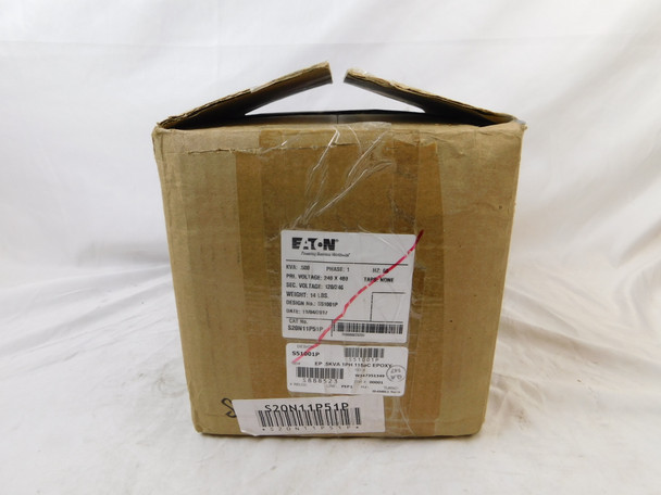Eaton S20N11P51P Other Transformers Encapsulated Transformer 240 X 480V 1Ph Secondary Voltage: 120/240V 0.5kVA