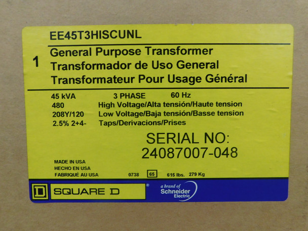 Eaton EE45T3HISCUNL Dry Type Transformers Dry Type 60Hz 3Ph