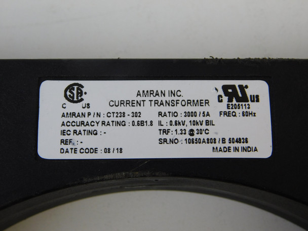 Amran CT238-302 Current Transformers 5A 50/60Hz EA