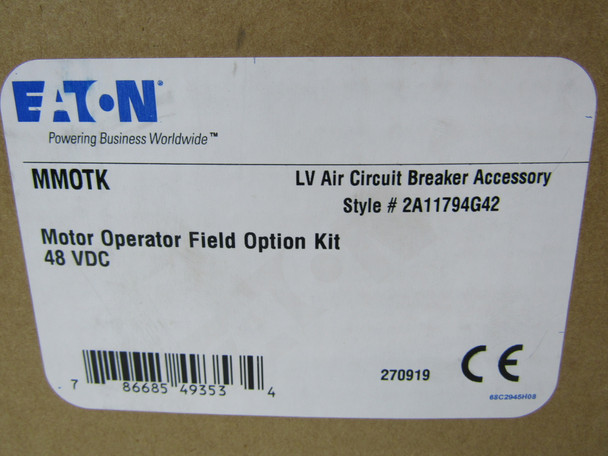 Eaton MMOTK Contact Blocks and Other Accessories Motor Operator Field Option Kit 48V Eaton MMOTK Contact Blocks and Other Accessories Motor Operator Field Option Kit 48V