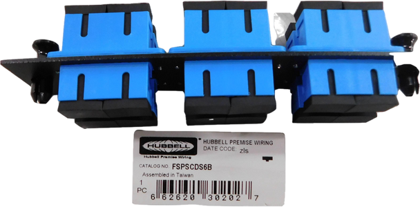 Hubbell FSPSCDS6B Meter and Meter Socket Accessories Fiber Adapter Panel