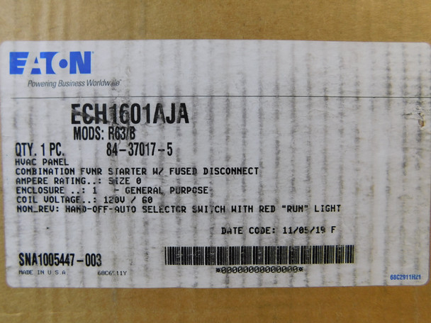 Eaton ECH1601AJA Combination Starters 120V EA