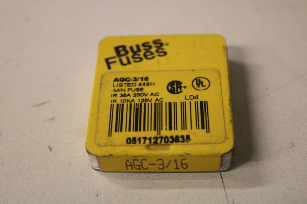 Eaton AGC-3/16 Fuses 5BOX