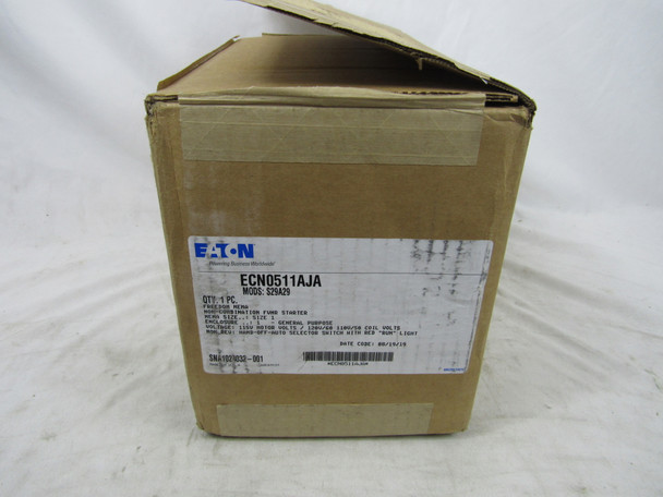 Eaton ECN0511AJA Enclosed Motor Starters Non-Combination Non-Reversing 120V 50/60Hz 3Ph NEMA 1
