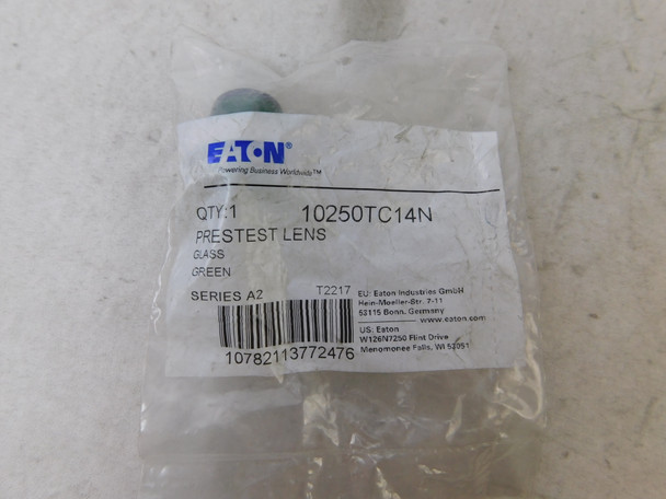 Eaton 10250TC14N Pushbutton/Pilot Light/Selector Switch Accy Prestest Lens Green EA