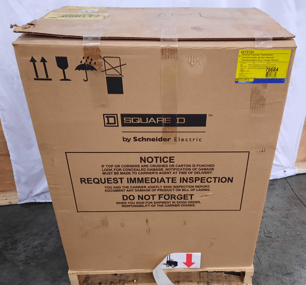 Square D EE75T3H Dry Type Transformers Dry Type 75A 120V 3Ph NEMA 2