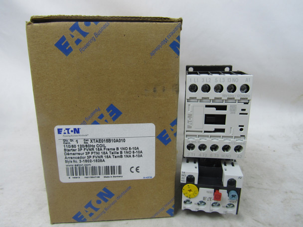 Eaton XTAE015B10A010 Non-Reversing Starters 15A 120V 50/60Hz B Frame 1NO