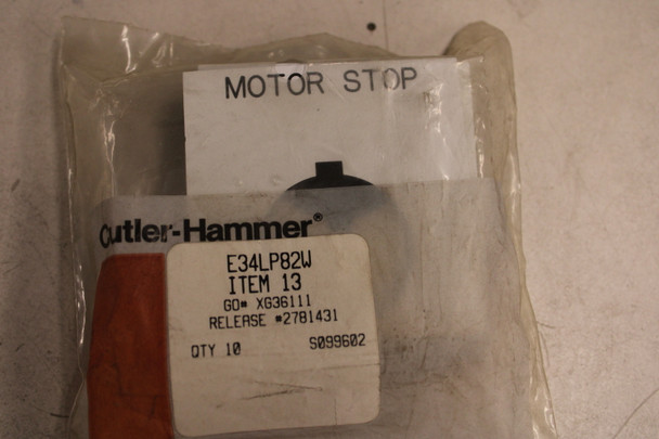 Cutler Hammer E34LP82W-10 Contact Blocks and Other Accessories 10PK