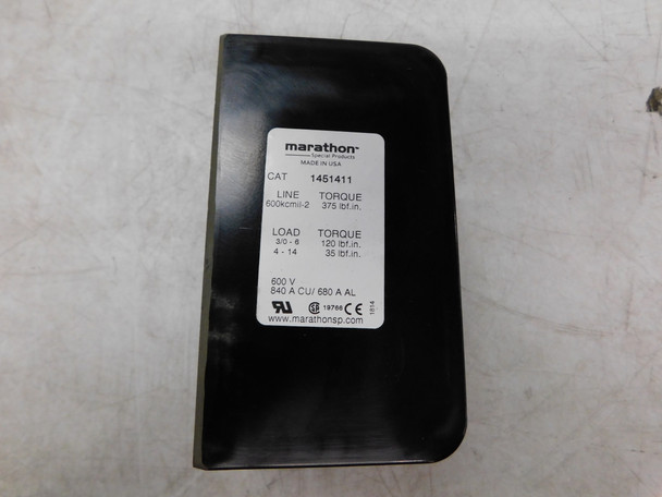Marathon 1451411 Terminal Blocks Power Distribution Block 1P 840A 600V