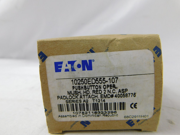 Eaton 10250ED555-107 Pushbuttons Oiltight 2NC Red