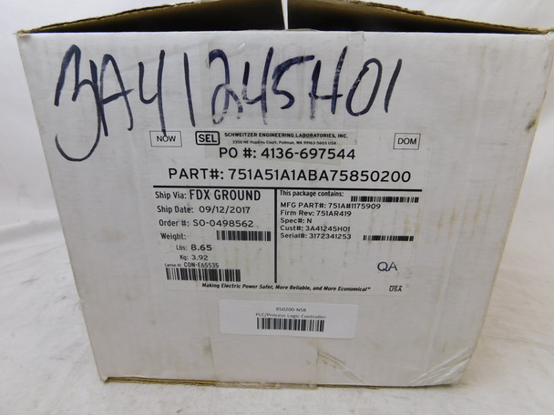 Sel 850200 Relays SEL-751A 5A 125VAC 50/60Hz 4 Digital Input/4 Output