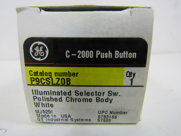 P9CSLZ0B Selector Switches Knob 3 Position White Illuminated