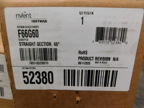 Hoffman F66G60 Bus Plugs and Busway Straight Section