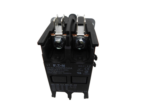 Eaton C25BNB240A Definite Purpose Contactors Non-Reversing 2P 40A 120V B Frame EA