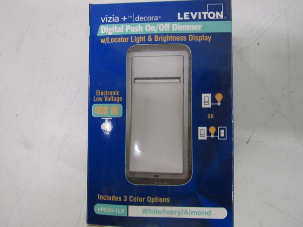 Leviton VPE04-1LX Other Sensors and Switches Dimmer Switch 1P White 400W