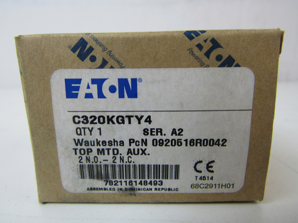 Eaton C320KGTY4 Auxiliary Contact 2NO 2NC
