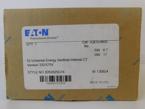 Eaton IQESUI600 Programmable Logic Controllers (PLCs) IQ Universal Energy Sentinel Internal CT 400A 575V EA