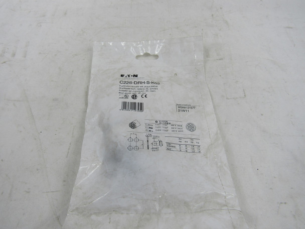 Eaton C22S-DRH-S-K02 Pushbuttons Non-Illuminated 2NO Black