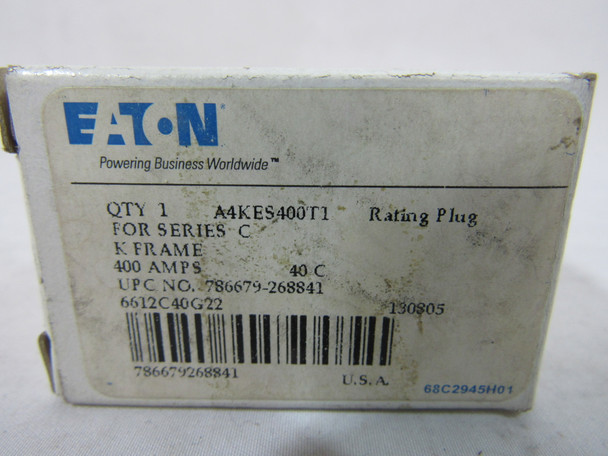 Eaton A4KES400T1 Rating Plug Adjustable 400A K Frame