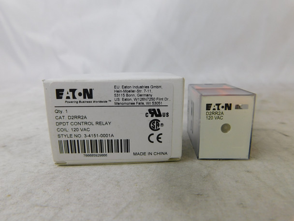 Eaton D2RR2A Relays Ice Cube Relay 12A 120V EA