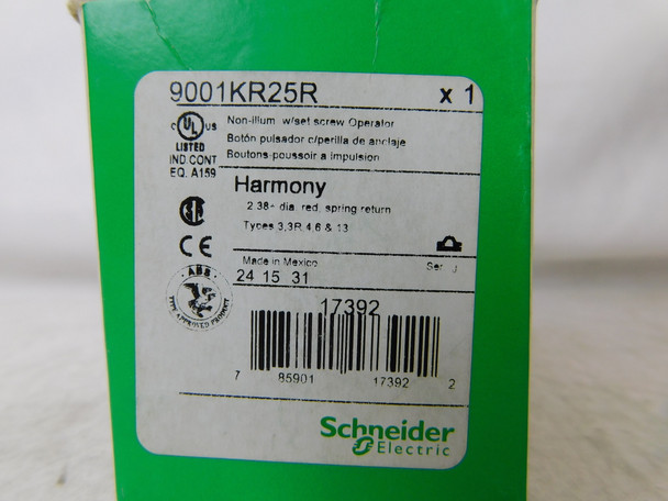 Schneider Electric 9001KR25R Pushbuttons Non-Illuminated Red Schneider Electric 9001KR25R Pushbuttons Non-Illuminated Red