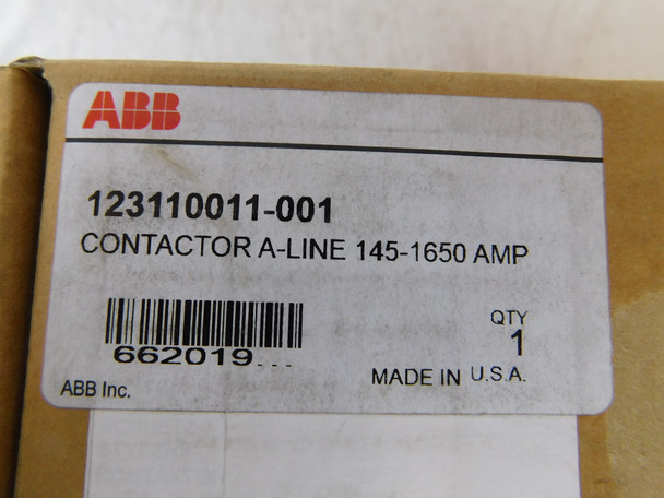 Abb 123110011-001 Other Contactors A-Line 3P 1650A 60V 50/60Hz