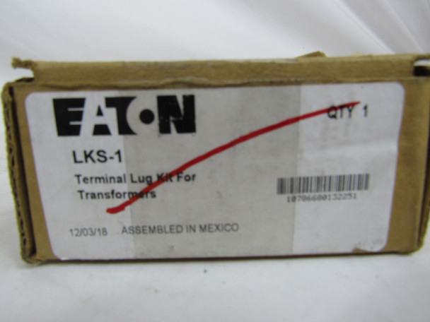 Eaton LKS-1 Lugs Terminal Lug Kit EA Used w/ 15-37.5 kVA Single-Phase & 15-45 KVA Three-Phase Transformers